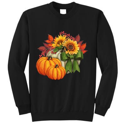 Pumpkin Sunflower Cute Floral Fall Autumn Season Sweatshirt