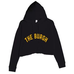 Pittsburgh Steel City The Burgh Funny 412 Pennsylvania Crop Fleece Hoodie