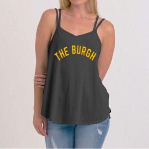 Pittsburgh Steel City The Burgh Funny 412 Pennsylvania Women's Strappy Tank