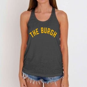 Pittsburgh Steel City The Burgh Funny 412 Pennsylvania Women's Knotted Racerback Tank