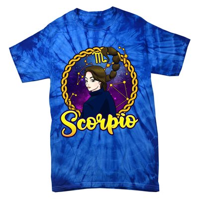 Pretty Scorpio Constellation Zodiac October November Gift Tie-Dye T-Shirt