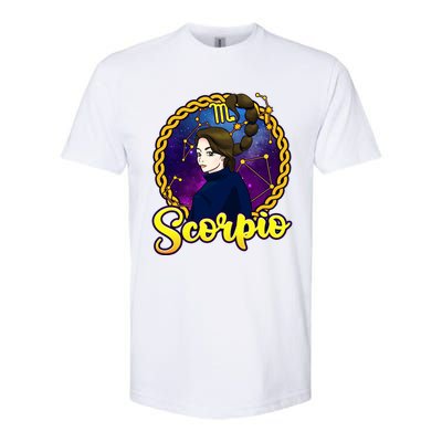 Pretty Scorpio Constellation Zodiac October November Gift Softstyle® CVC T-Shirt