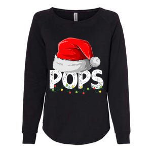 Pops Santa Christmas Family Matching Pajamas Papa Xmas Gift Womens California Wash Sweatshirt