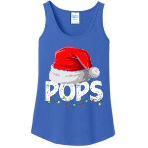 Pops Santa Christmas Family Matching Pajamas Papa Xmas Gift Ladies Essential Tank