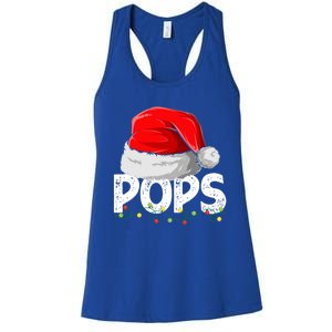 Pops Santa Christmas Family Matching Pajamas Papa Xmas Gift Women's Racerback Tank