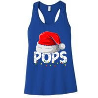 Pops Santa Christmas Family Matching Pajamas Papa Xmas Gift Women's Racerback Tank