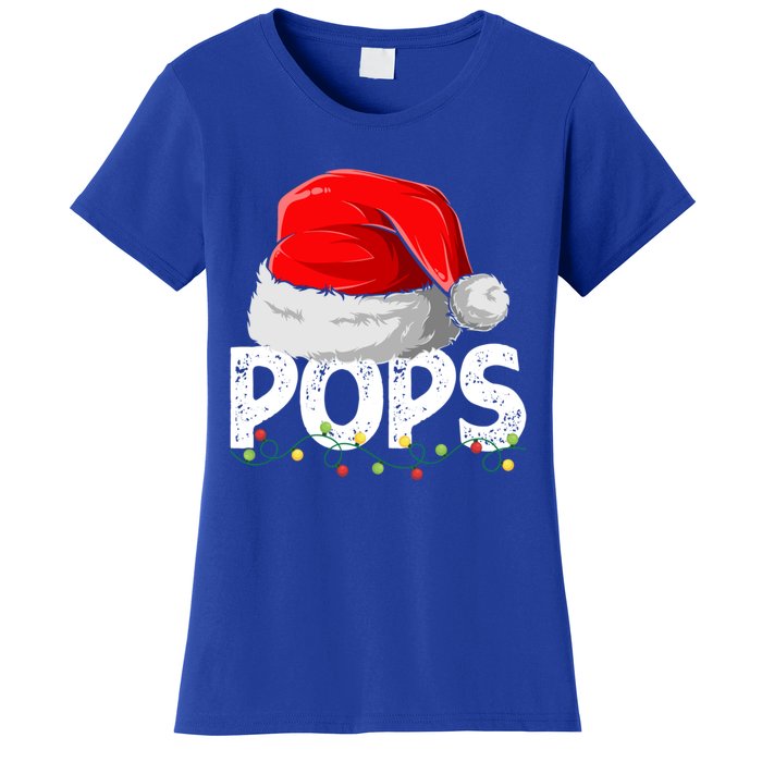 Pops Santa Christmas Family Matching Pajamas Papa Xmas Gift Women's T-Shirt