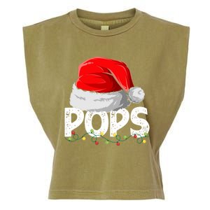 Pops Santa Christmas Family Matching Pajamas Papa Xmas Gift Garment-Dyed Women's Muscle Tee