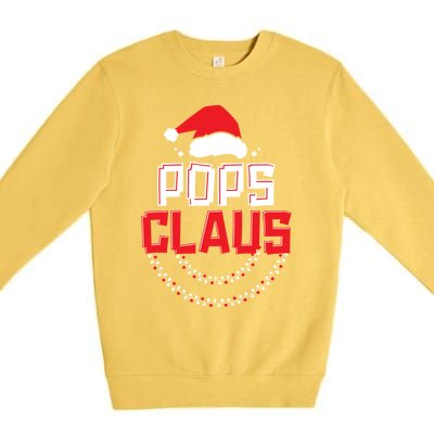 Pops Santa Claus Christmas Matching Funny Costume Gift Premium Crewneck Sweatshirt