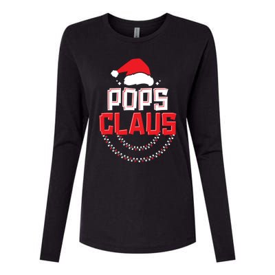 Pops Santa Claus Christmas Matching Funny Costume Gift Womens Cotton Relaxed Long Sleeve T-Shirt