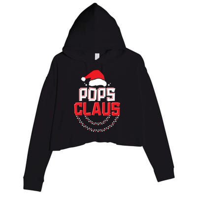 Pops Santa Claus Christmas Matching Funny Costume Gift Crop Fleece Hoodie