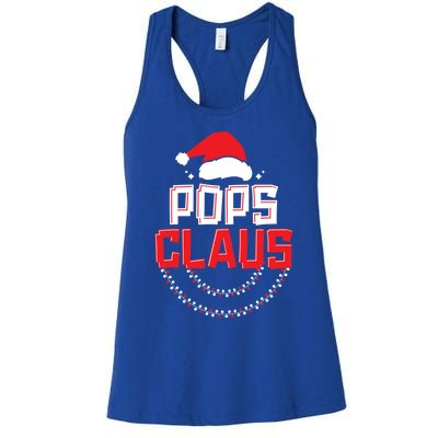 Pops Santa Claus Christmas Matching Funny Costume Gift Women's Racerback Tank