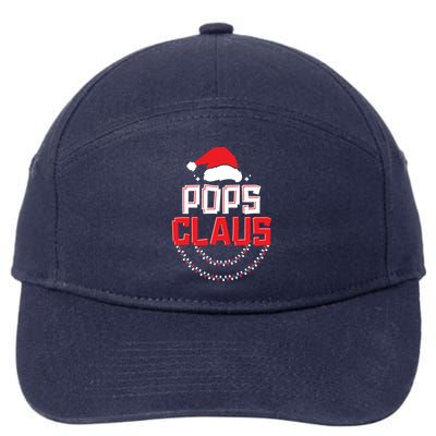 Pops Santa Claus Christmas Matching Funny Costume Gift 7-Panel Snapback Hat