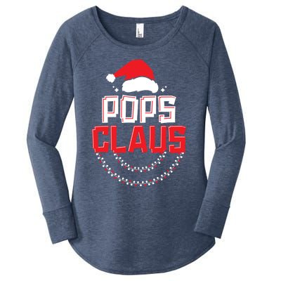 Pops Santa Claus Christmas Matching Funny Costume Gift Women's Perfect Tri Tunic Long Sleeve Shirt