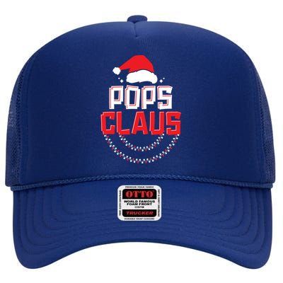 Pops Santa Claus Christmas Matching Funny Costume Gift High Crown Mesh Back Trucker Hat