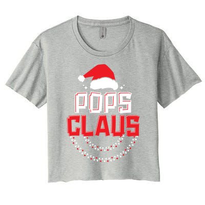 Pops Santa Claus Christmas Matching Funny Costume Gift Women's Crop Top Tee