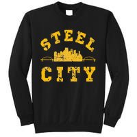 Pittsburgh Steel City Skyline Bridges 412 Home Vintage Sweatshirt