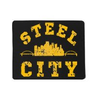 Pittsburgh Steel City Skyline Bridges 412 Home Vintage Mousepad