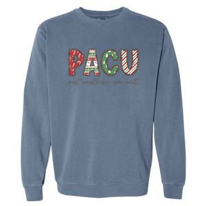 Pacu Squad Crew Nurse Christmas Post Anesthesia Care Unit Gift Garment-Dyed Sweatshirt