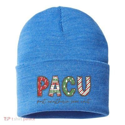 Pacu Squad Crew Nurse Christmas Post Anesthesia Care Unit Gift Sustainable Knit Beanie