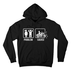 Problem Solved Couple Motorcycle Biker Rider Motorbike Hoodie