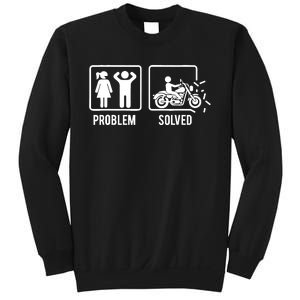 Problem Solved Couple Motorcycle Biker Rider Motorbike Sweatshirt