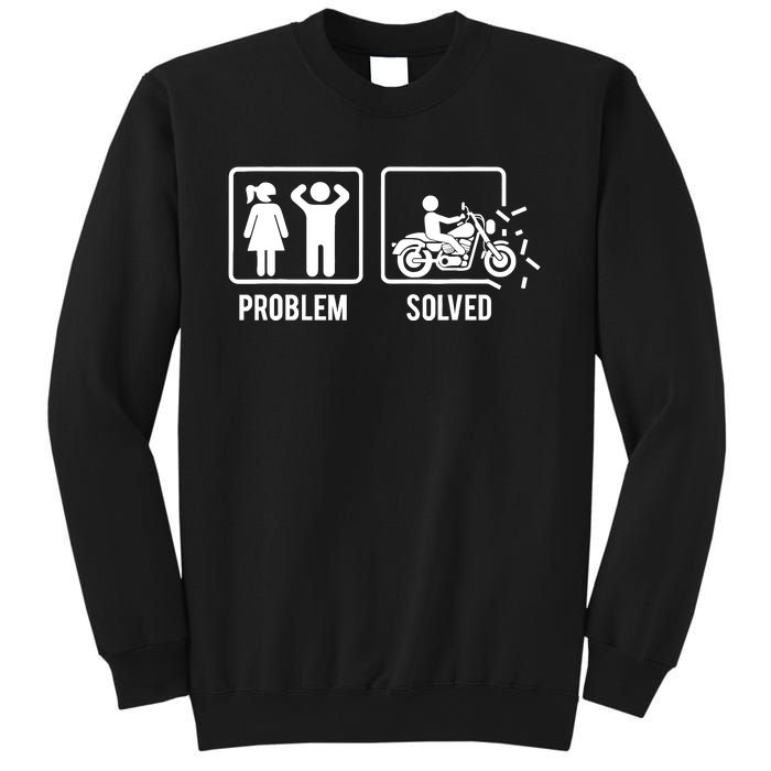 Problem Solved Couple Motorcycle Biker Rider Motorbike Sweatshirt