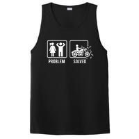 Problem Solved Couple Motorcycle Biker Rider Motorbike PosiCharge Competitor Tank