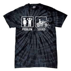 Problem Solved Couple Motorcycle Biker Rider Motorbike Tie-Dye T-Shirt