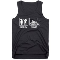 Problem Solved Couple Motorcycle Biker Rider Motorbike Tank Top