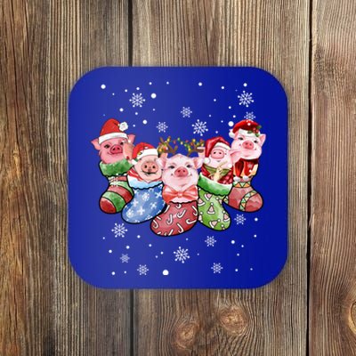 Pig Socks Christmas Ugly Pig Merry Christmas Meaningful Gift Coaster