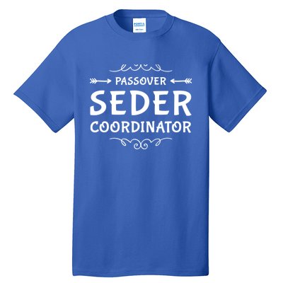 Passover Seder Coordinator Matzah Four Cups Afiko Dayenu Gift Tall T-Shirt