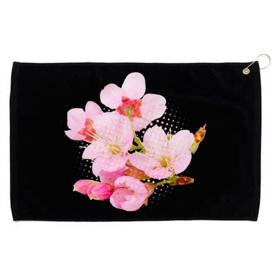 Pink Springtime Cherry Blossoms Sakura Grommeted Golf Towel