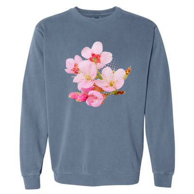 Pink Springtime Cherry Blossoms Sakura Garment-Dyed Sweatshirt