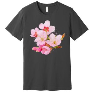 Pink Springtime Cherry Blossoms Sakura Premium T-Shirt