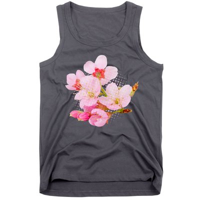 Pink Springtime Cherry Blossoms Sakura Tank Top