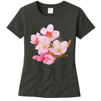 Pink Springtime Cherry Blossoms Sakura Womens T-Shirt