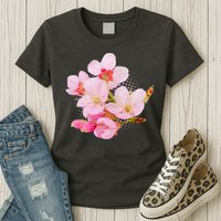 Pink Springtime Cherry Blossoms Sakura Womens T-Shirt