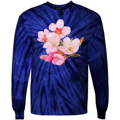 Pink Springtime Cherry Blossoms Sakura Tie-Dye Long Sleeve Shirt