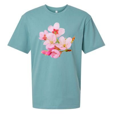 Pink Springtime Cherry Blossoms Sakura Sueded Cloud Jersey T-Shirt