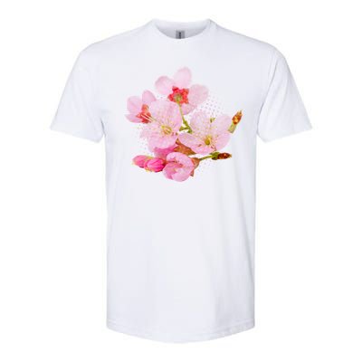 Pink Springtime Cherry Blossoms Sakura Softstyle CVC T-Shirt