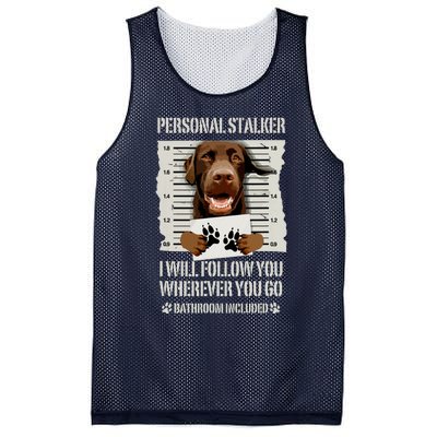 Personal Stalker Chocolate Labrador Lab Mesh Reversible Basketball Jersey Tank