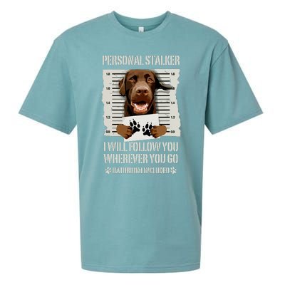 Personal Stalker Chocolate Labrador Lab Sueded Cloud Jersey T-Shirt