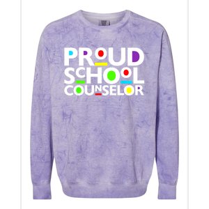 Proud School Counselor Africa Pride Black History Month Colorblast Crewneck Sweatshirt