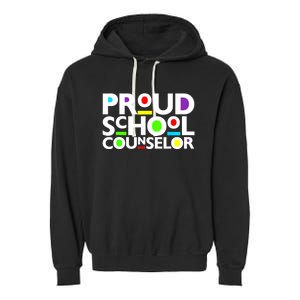 Proud School Counselor Africa Pride Black History Month Garment-Dyed Fleece Hoodie