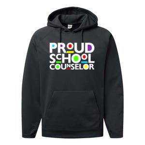 Proud School Counselor Africa Pride Black History Month Performance Fleece Hoodie