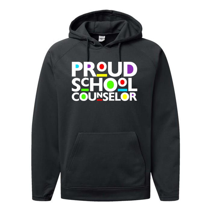 Proud School Counselor Africa Pride Black History Month Performance Fleece Hoodie