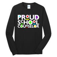 Proud School Counselor Africa Pride Black History Month Tall Long Sleeve T-Shirt