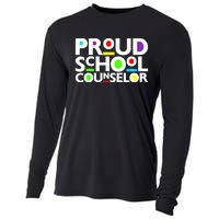 Proud School Counselor Africa Pride Black History Month Cooling Performance Long Sleeve Crew