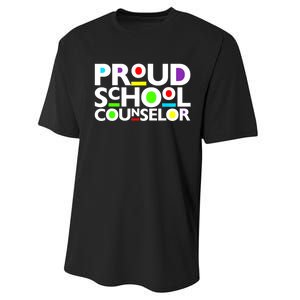 Proud School Counselor Africa Pride Black History Month Performance Sprint T-Shirt